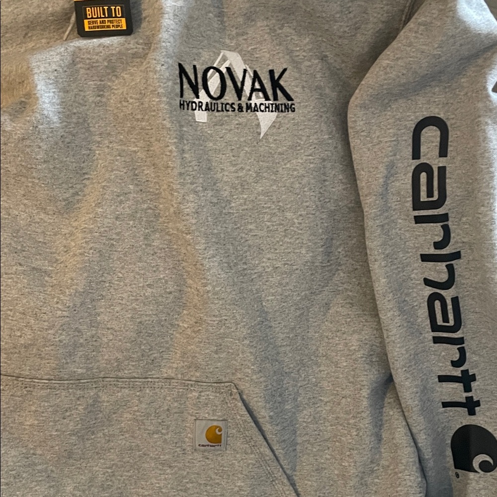 Carhartt Heather Gray Sweatshirt with Black Logo
